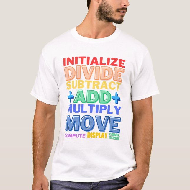Cobol-programmeringsspråk Grundläggande verb T Shirt (Framsida)