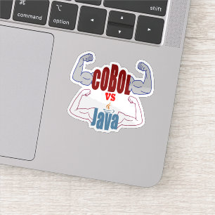 Cobol vs Java programmeringsspråk Showdown Klistermärken