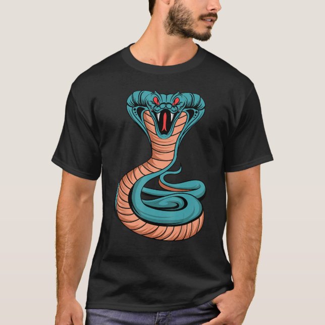 Cobra Kung Venomous Orake Poisonous Reptile Älskar T Shirt (Framsida)