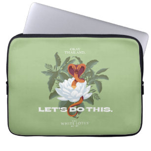Cobra "Låt oss gör detta" - vita Lotus Laptop Fodral