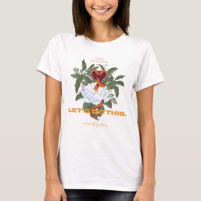 Cobra "Låt oss gör detta" - vita Lotus T Shirt (Framsida)