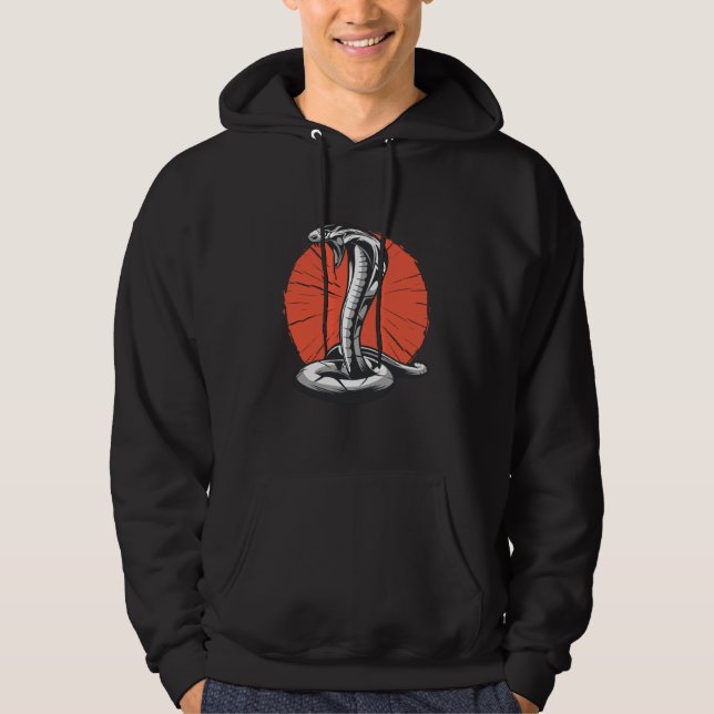 Cobra Open Huva, orm Attacking Hoodie (Framsida)