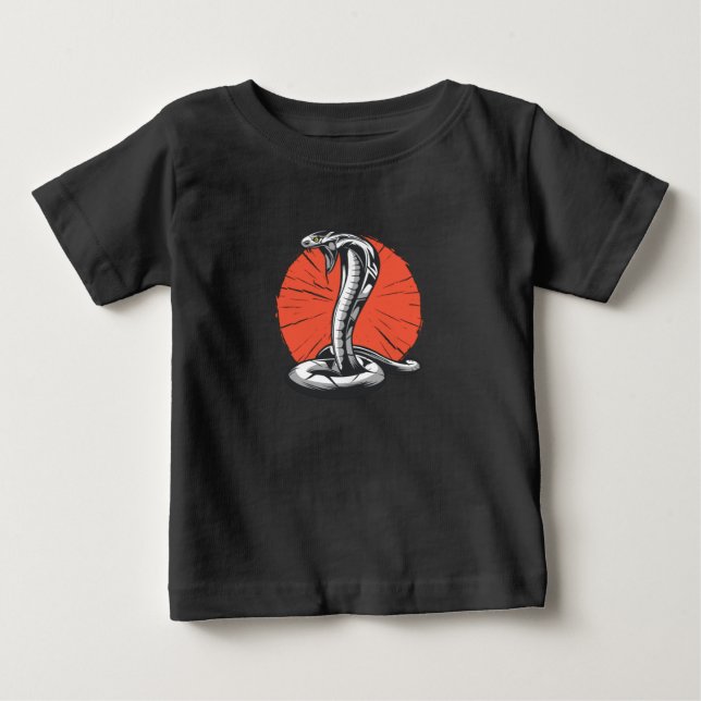 Cobra Öppen Huva, Orm Attackerar T Shirt (Framsida)