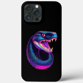 Cobra Snake in Vaporwave Aesthetic Stil