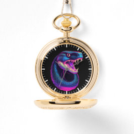 Cobra Snake in Vaporwave Aesthetic Stil Armbandsur