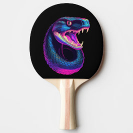 Cobra Snake in Vaporwave Aesthetic Stil Pingisracket