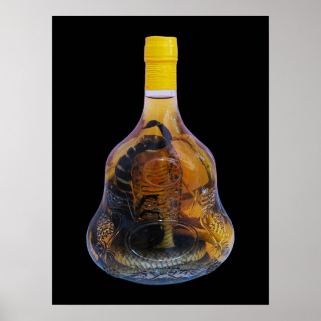 Cobra Snake Vs Scorpion Whiskey ... Yadong Lao Poster (Framsidan)