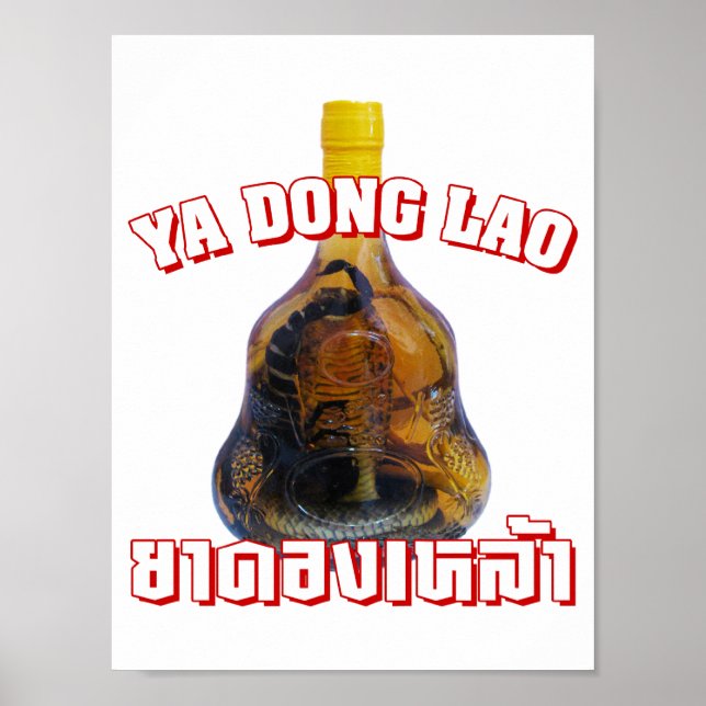 Cobra Snake Vs Scorpion Whiskey ... Yadong Lao Poster (Framsidan)