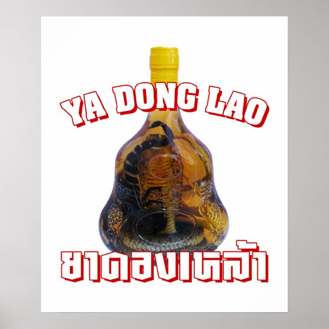 Cobra Snake Vs Scorpion Whiskey ... Yadong Lao Poster (Framsidan)