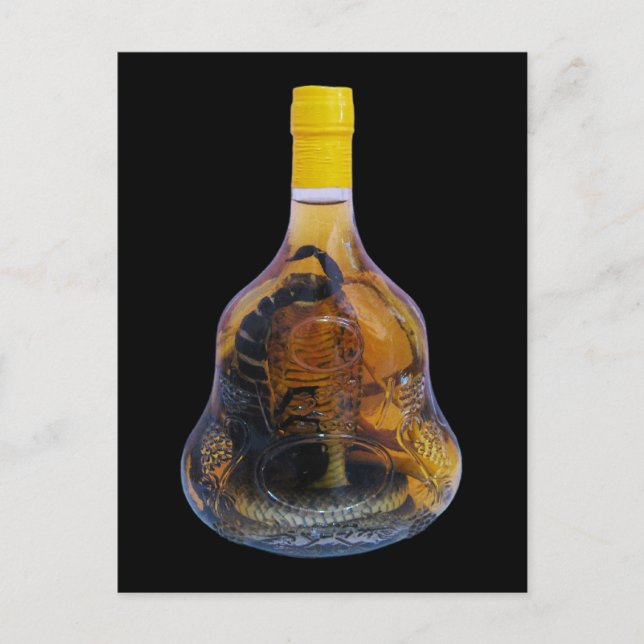 Cobra Snake Vs Scorpion Whiskey ... Yadong Lao Vykort (Framsida)