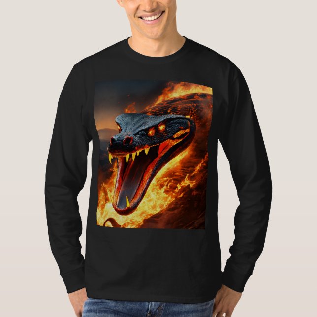 Cobra-snyggt och unik design t-shirt (Framsida)