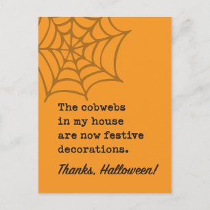 Cobwebb i House är Halloween Dekoration Joke Vykort