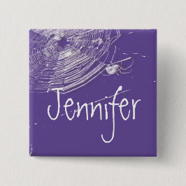 Cobwebb och White Spiders Knapp