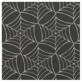 Cobwebb på svart Roligt, skrynklande Halloween Tyg