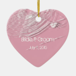 Cobwebs och White Spiders Keepsak Bröllop Ornament