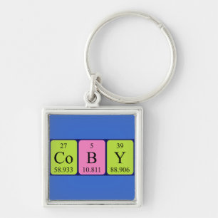 Coby Periodiska bord namn nyckelring