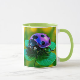 Coccinelle sur trèfle mugg