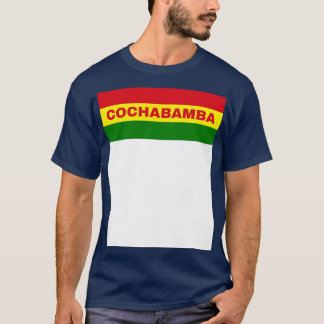 Cochabamba City i Bolivianska Flagga i Färg T Shirt