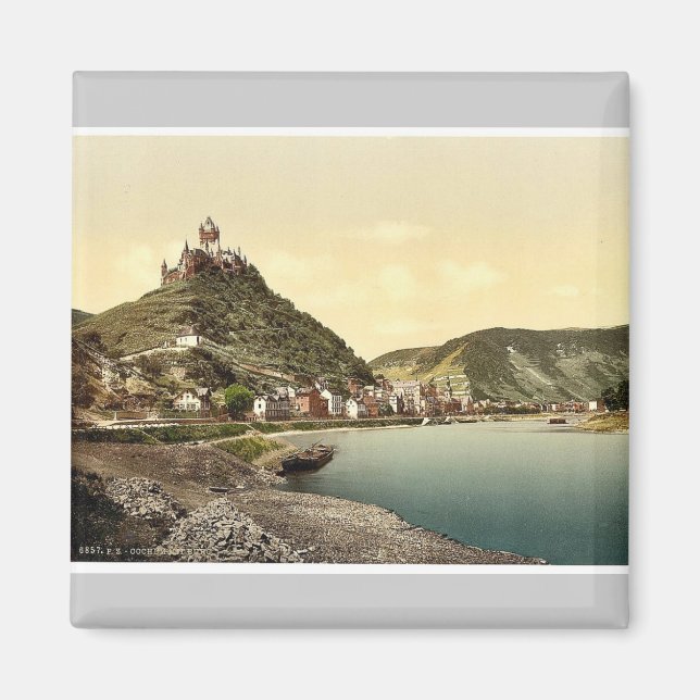 Cochem and castle, Moselle, dalen of, Tyskland cla Magnet (Framsidan)