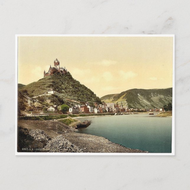 Cochem and castle, Moselle, dalen of, Tyskland cla Vykort (Framsida)