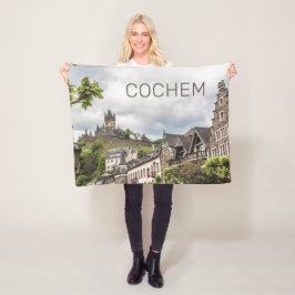 Cochem Moselle Panorama Tyskland Souvenir Fleecefilt