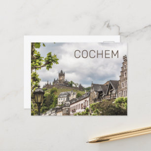 Cochem Moselle Panorama Tyskland Souvenir Helg Vykort