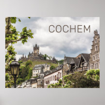 Cochem Moselle Panorama Tyskland Souvenir