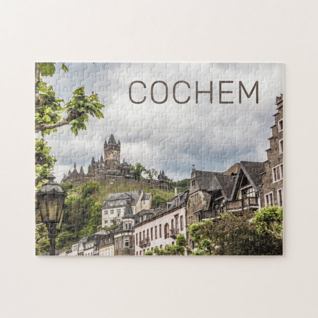 Cochem Moselle Panorama Tyskland Souvenir Pussel (Horisontell)