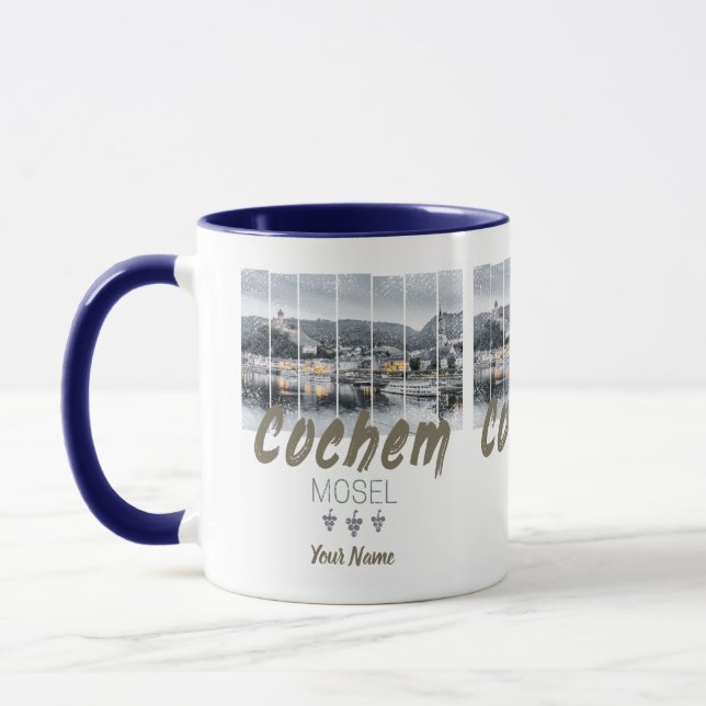 Cochem on Moselle Tyskland Vintage Souvenir Mugg (Vänster)