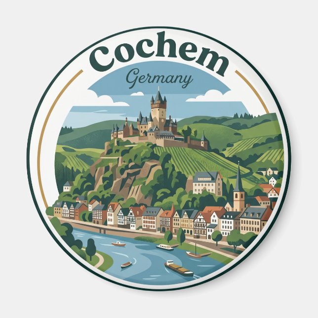 Cochem Tyskland Magnet (Framsidan)
