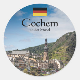 Cochem Tyskland Souvenir Runt Klistermärke