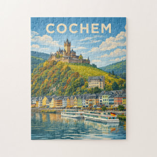Cochem Tyskland Vintage Resa Konst Pussel