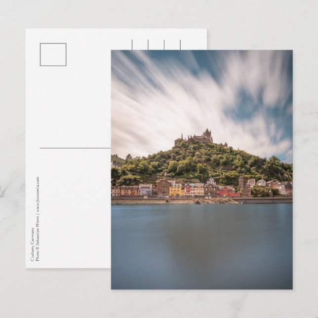 Cochem Tyskland Vykort (Fram/baksida)