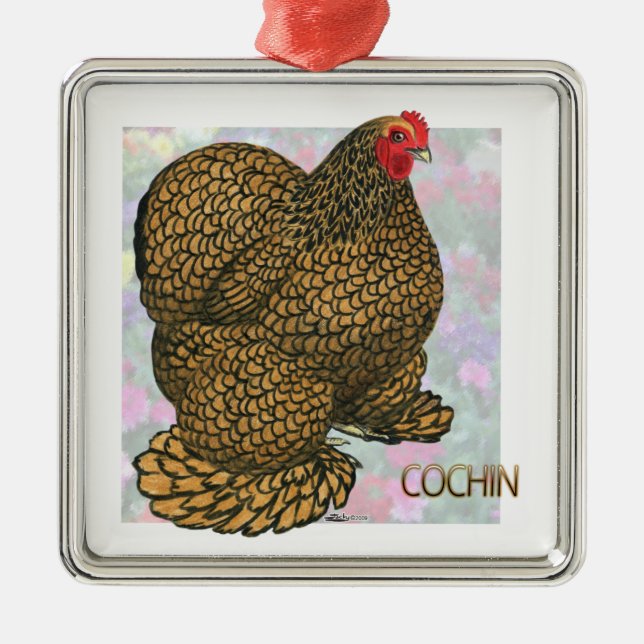 Cochin_Hen Julgransprydnad Metall (Framsidan)