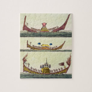 Cochin kinesiska frakter, illustration från 'Le Pussel