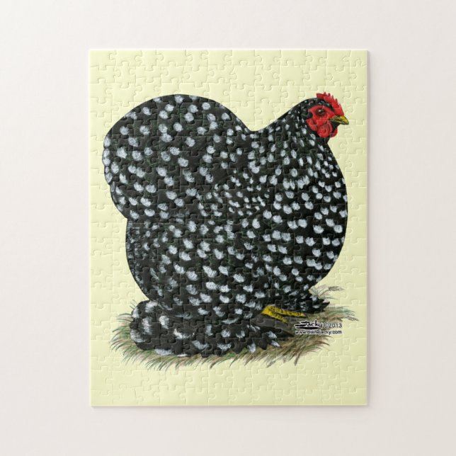 Cochin Mottled Hen Pussel (Vertikal)