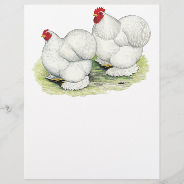 Cochin: White Bantams Reklamblad (Framsidan)