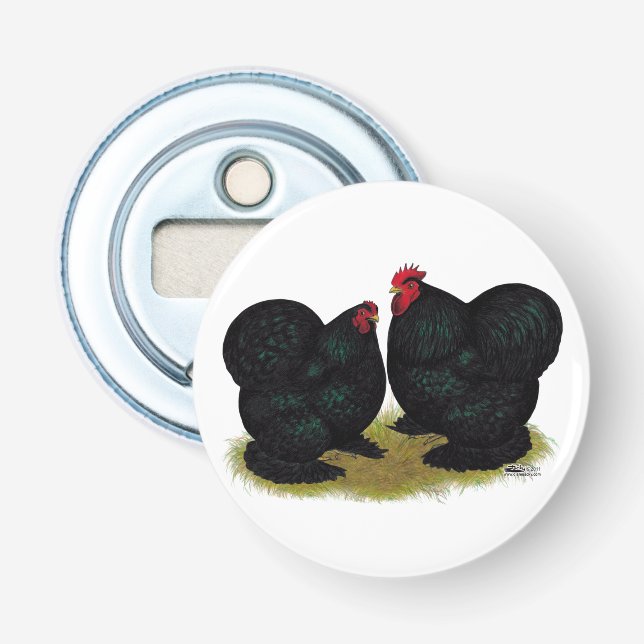 Cochins Black Bantam Pair Flasköppnare (Framsidan)