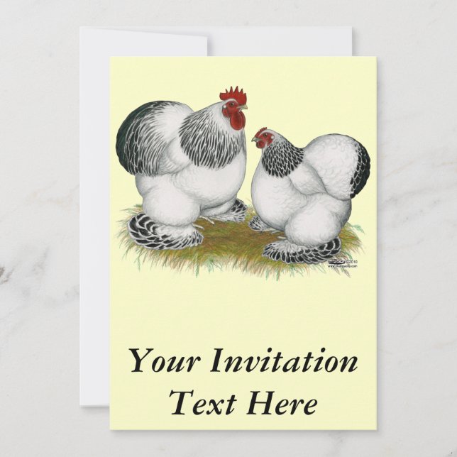 Cochins: Columbian Bantams Inbjudningar (Framsida)