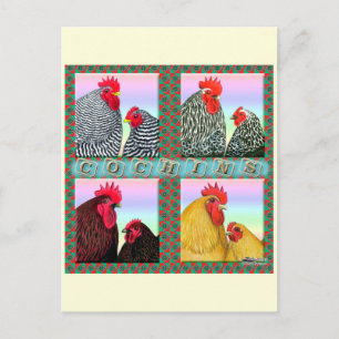 Cochins Four Färger Vykort