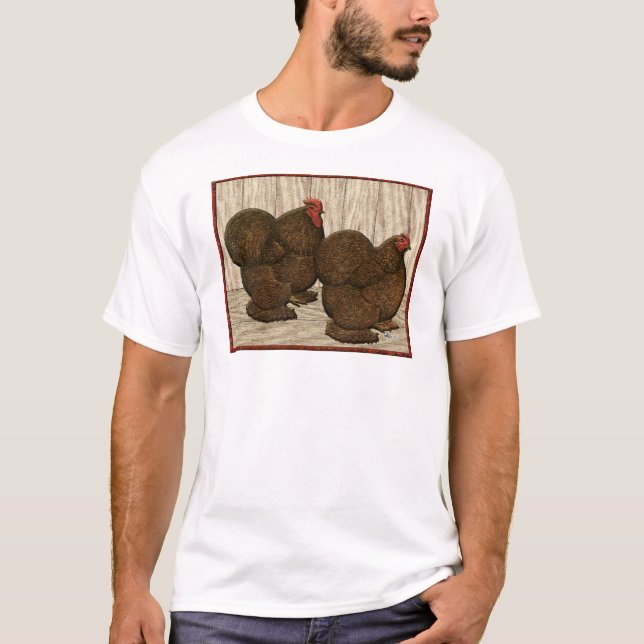 Cochins: Texturerade röda kantamer T Shirt (Framsida)