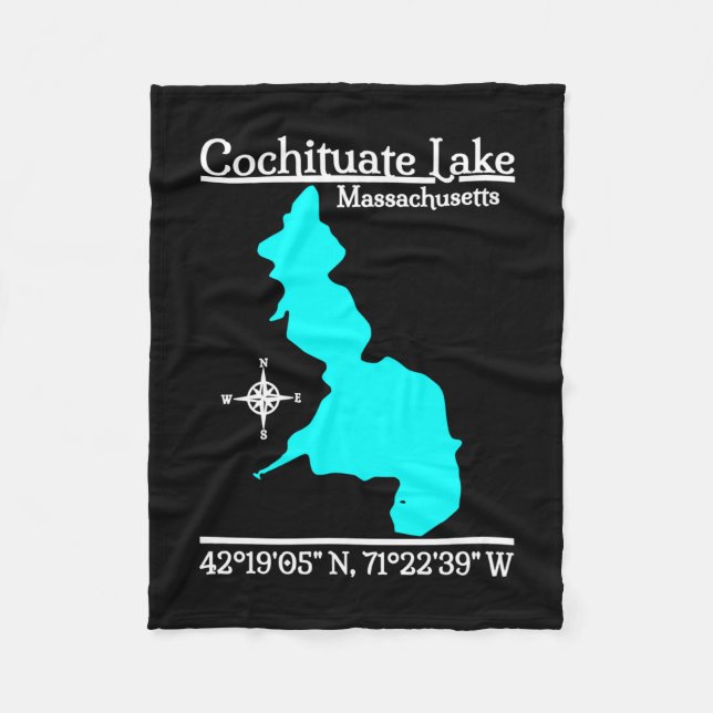 Cochituate sjö - massachusetts prestation  fleecefilt (Framsidan)