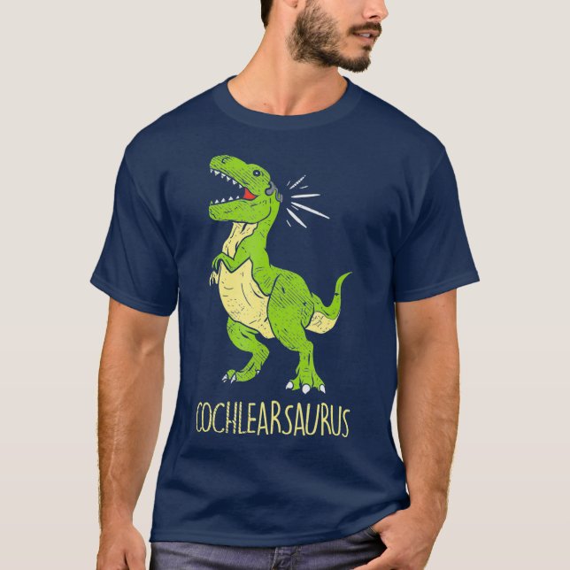 Cochlearsaurus-Dövet Hårt Döv T Shirt (Framsida)