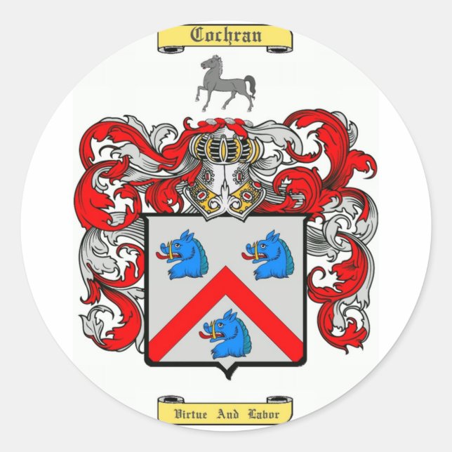 cochran runt klistermärke (Framsida)