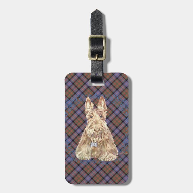 Cochran Tartan Scottie Bagagebricka (Vertikal Framsida)