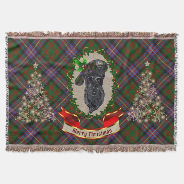 Cochrane Scottie Hund jul Throw Blanket Filt (Framsidan)