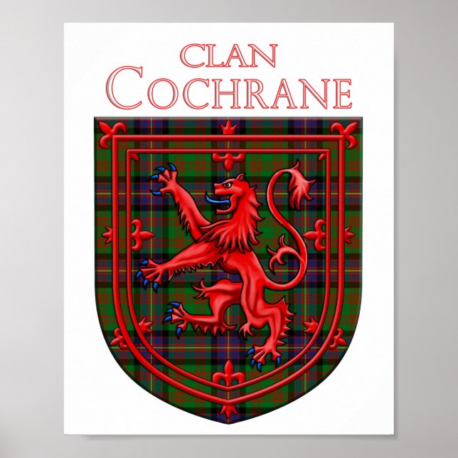 Cochrane Tartan Scottish Play Lejon Rampant Poster (Framsidan)