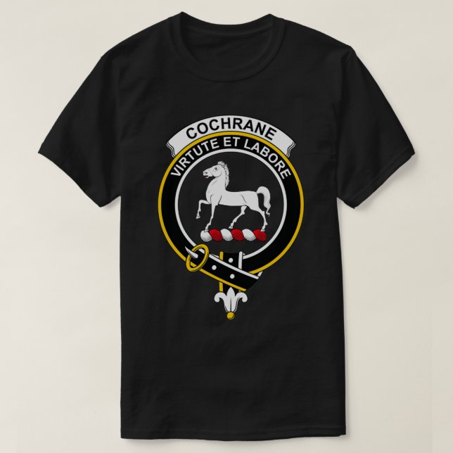 Cochrane Vapensköld Tartan Klan Scottish Klan T Shirt (Design framsida)