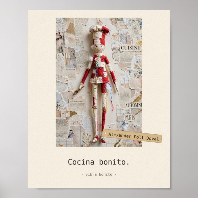 Cocina bonito — Poster med tygleksaker (Framsidan)
