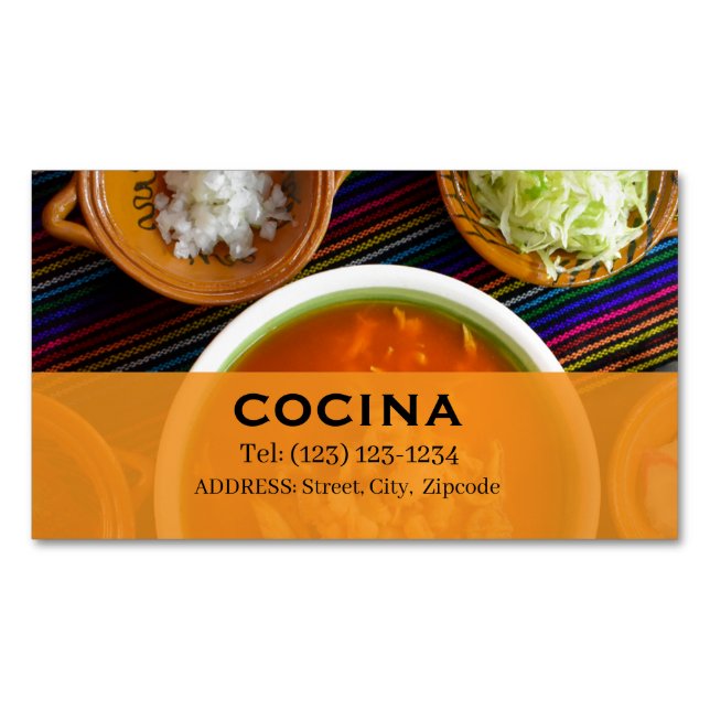 cocina   editable   business card magnetiska visitkort (Framsida)
